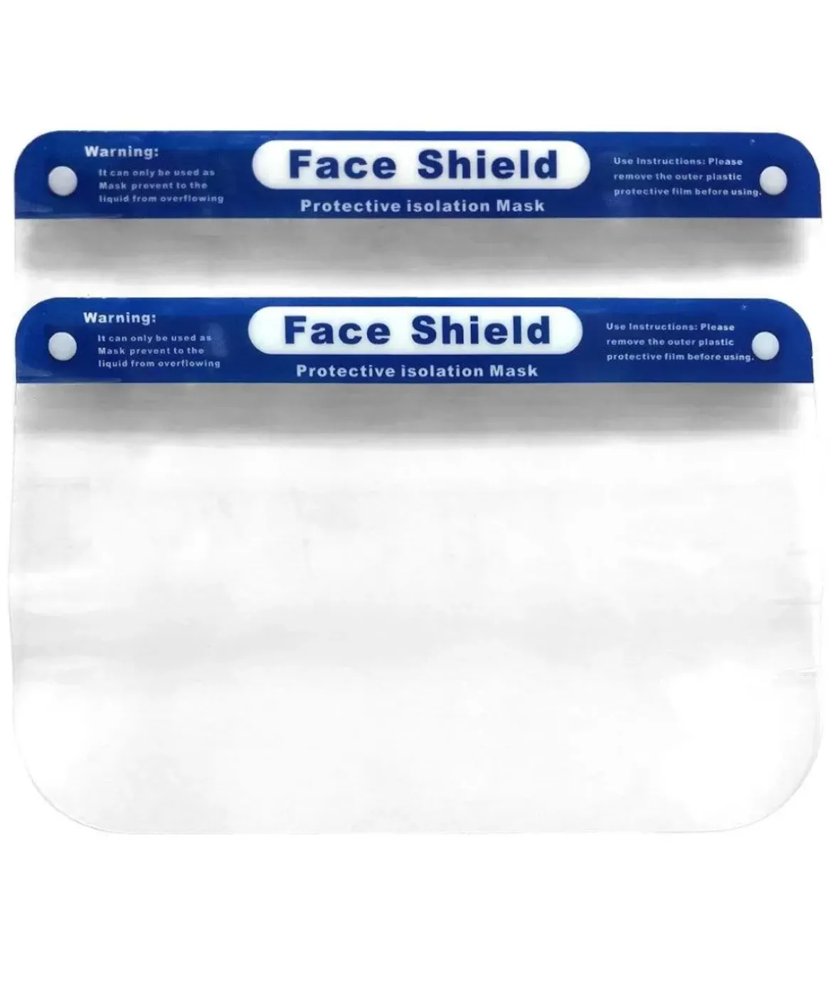 Nayked Apparel Accessories>Comfort Face Shield With Elastic, 2-Pack/Discontinued