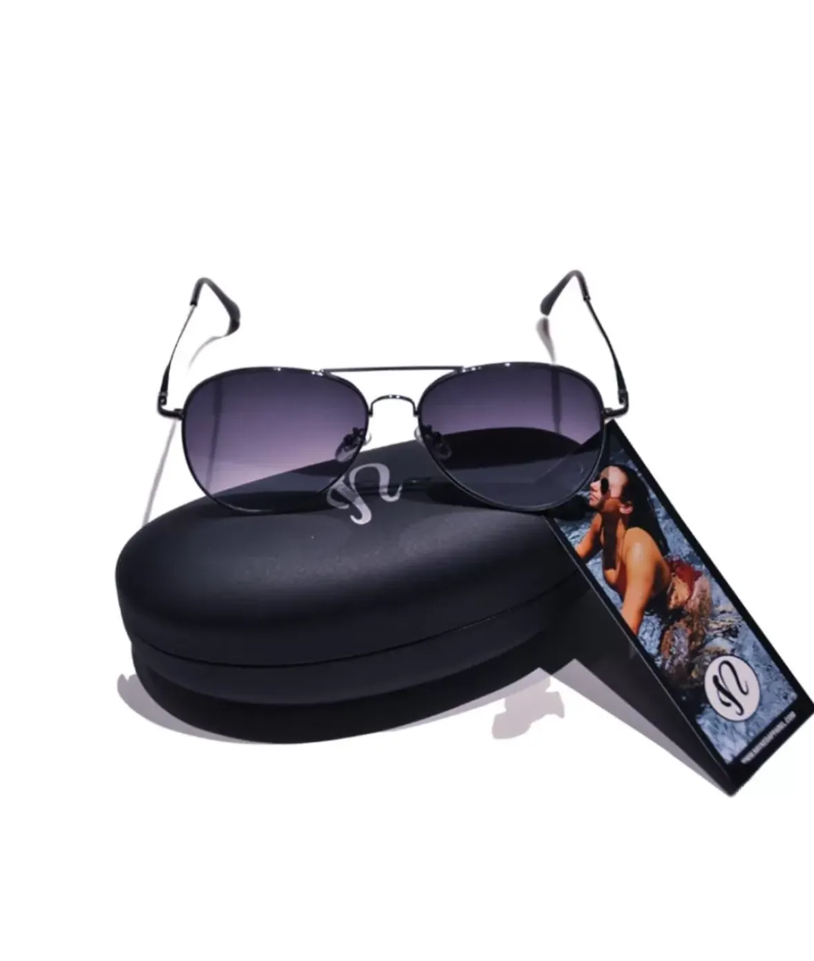 Nayked Apparel Accessories>Jordan By Flat Lens Aviator Sunglasses With Sunglass Case And Microfiber Cloth
