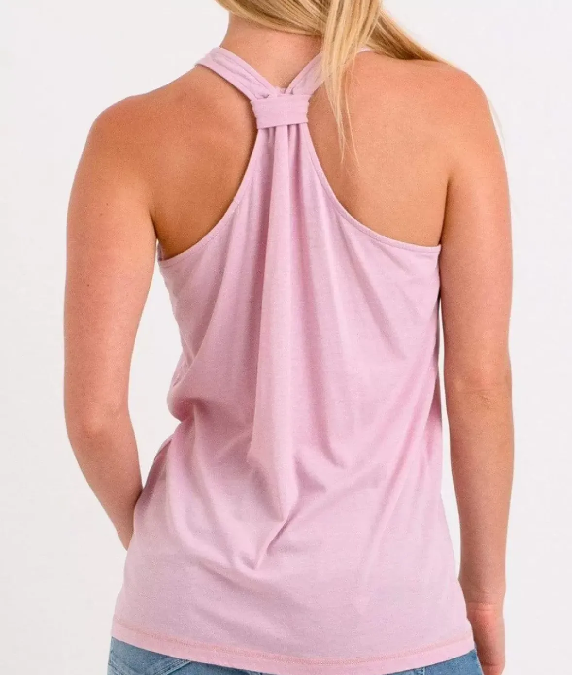 Nayked Apparel Tank Tops>Ladies Ridiculously Soft Knotted Racerback Tank