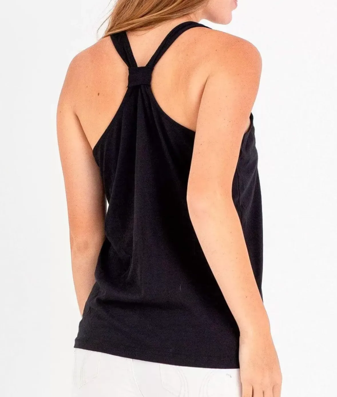 Nayked Apparel Tank Tops>Ladies Ridiculously Soft Knotted Racerback Tank