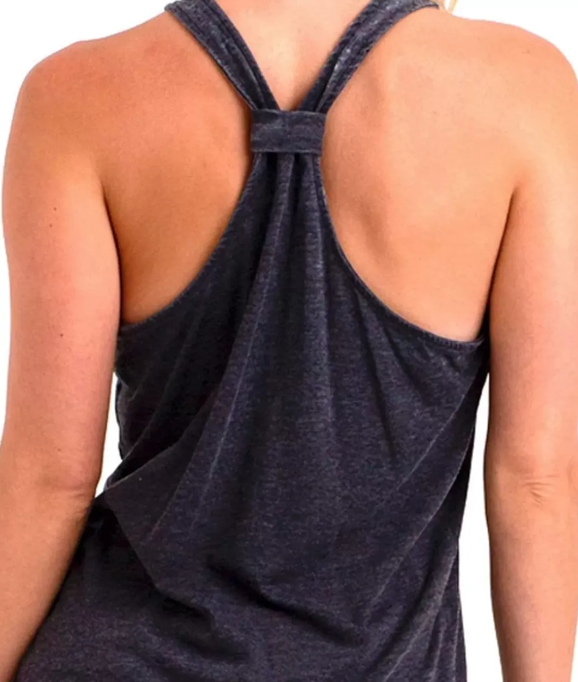 Nayked Apparel Tops>Ladies Ridiculously Soft Knotted Racerback Tank