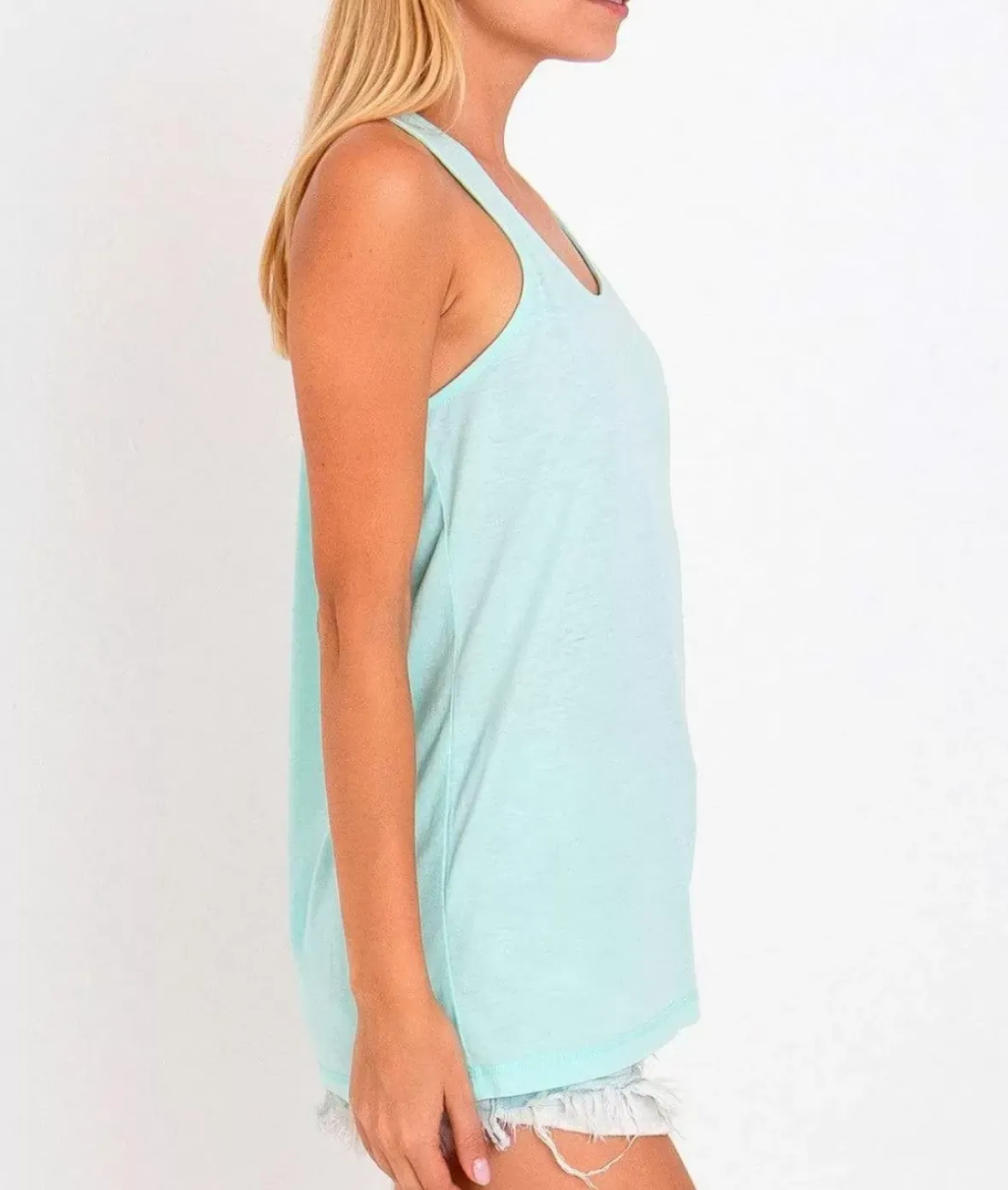 Nayked Apparel Tops>Ladies Ridiculously Soft Knotted Racerback Tank