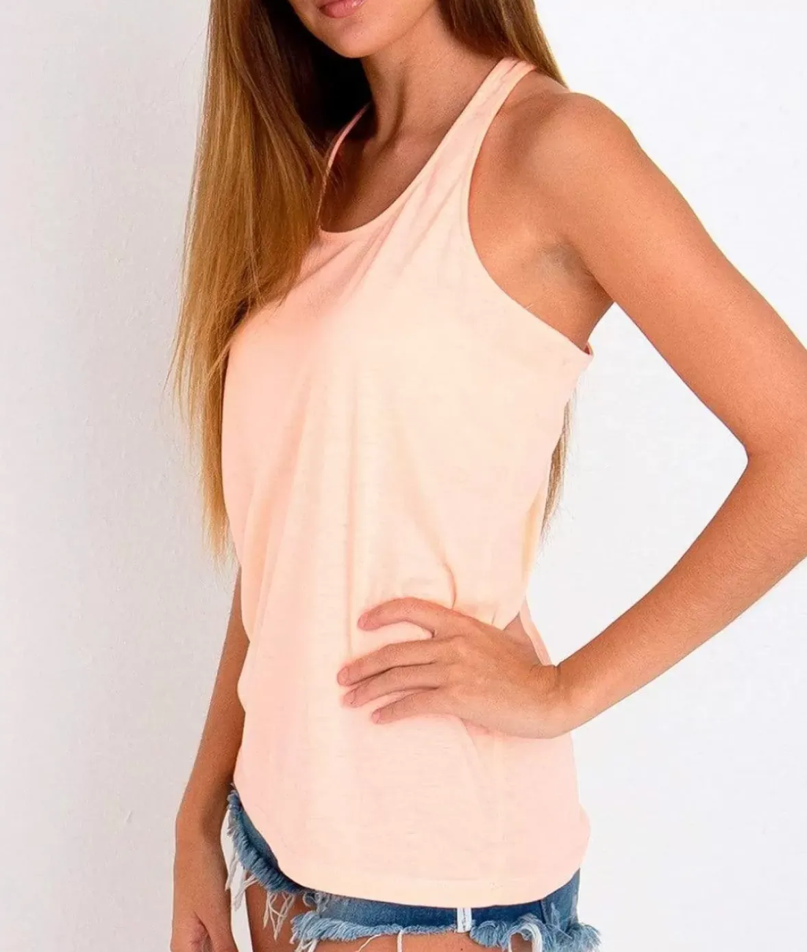 Nayked Apparel Tops>Ladies Ridiculously Soft Knotted Racerback Tank