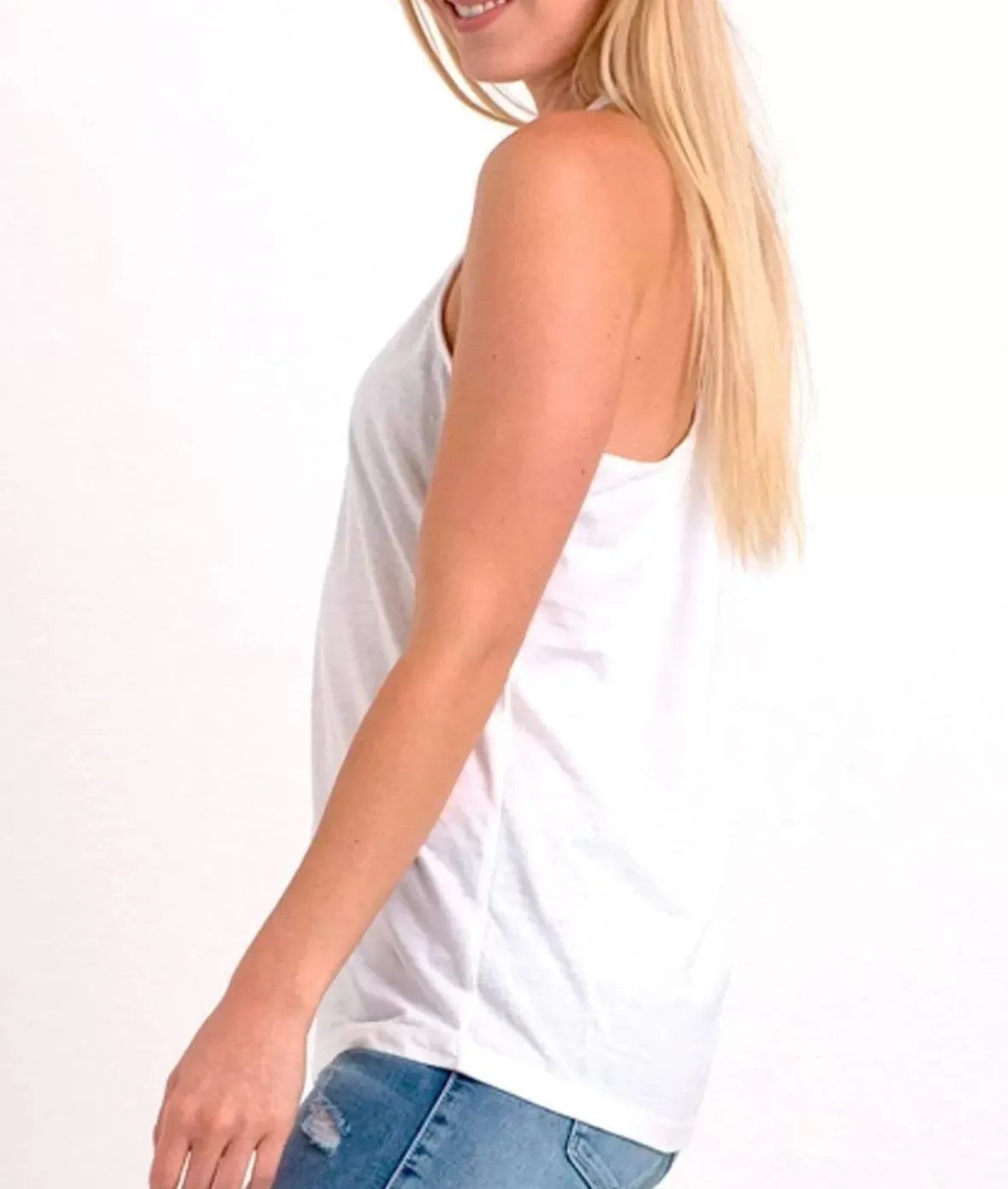Nayked Apparel Tops>Ladies Ridiculously Soft Knotted Racerback Tank
