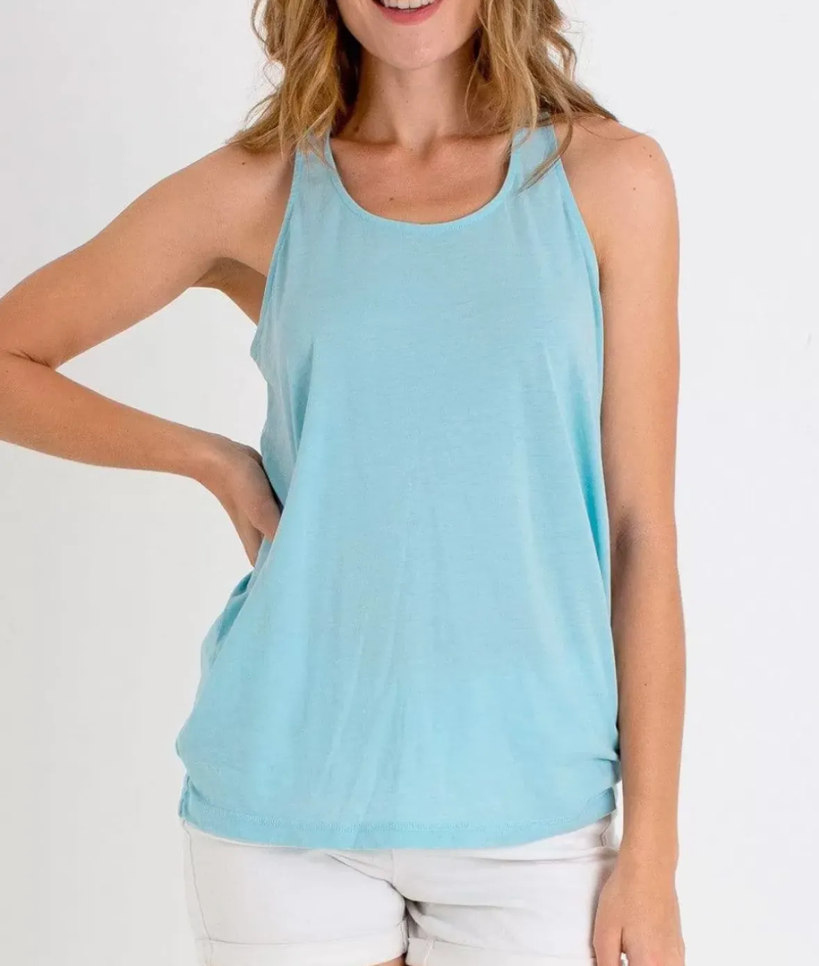 Nayked Apparel T-Shirts>Ladies Ridiculously Soft Knotted Racerback Tank