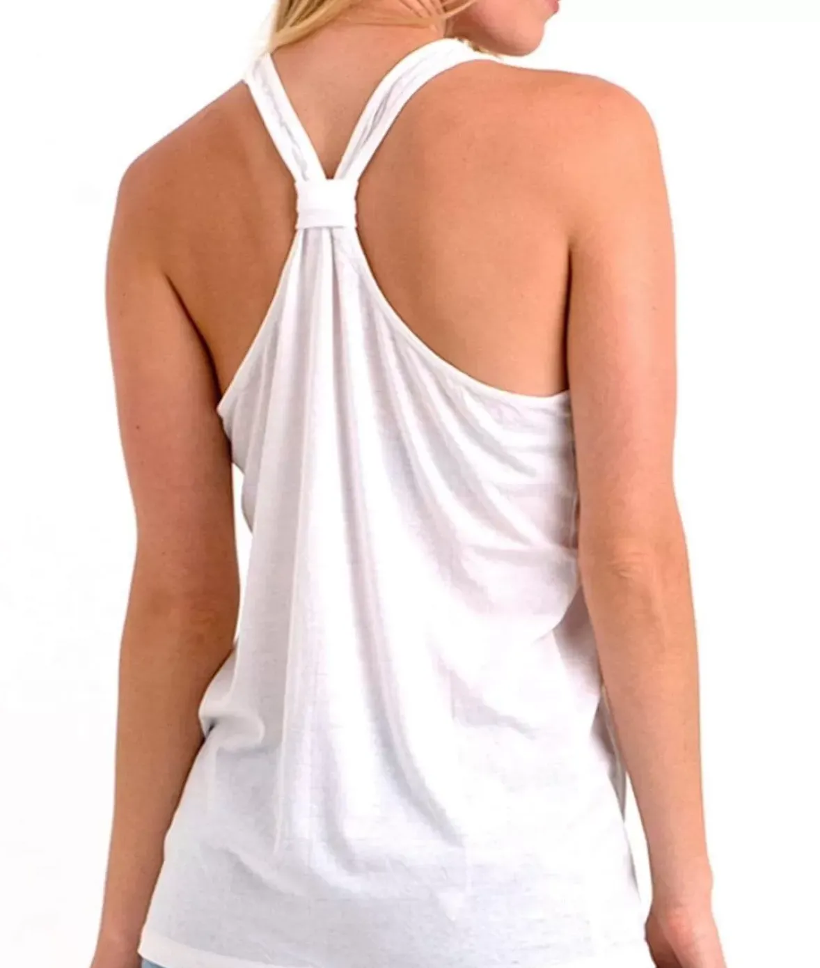Nayked Apparel T-Shirts>Ladies Ridiculously Soft Knotted Racerback Tank