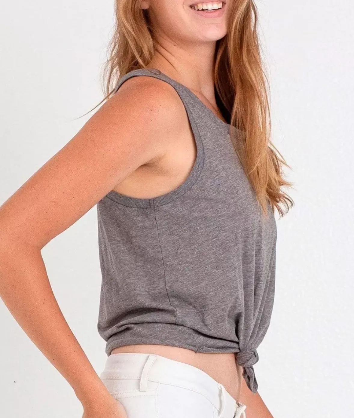Nayked Apparel T-Shirts>Ladies Ridiculously Soft Lightweight Knotted Tank
