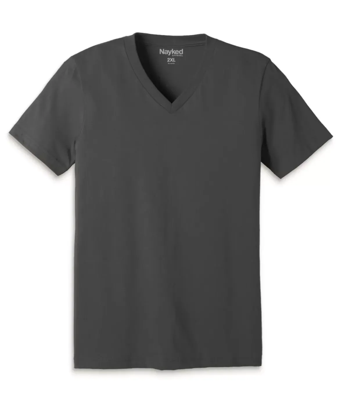 Nayked Apparel T-Shirts>Men'S Classic Cotton Big Short Sleeve V-Neck T-Shirt