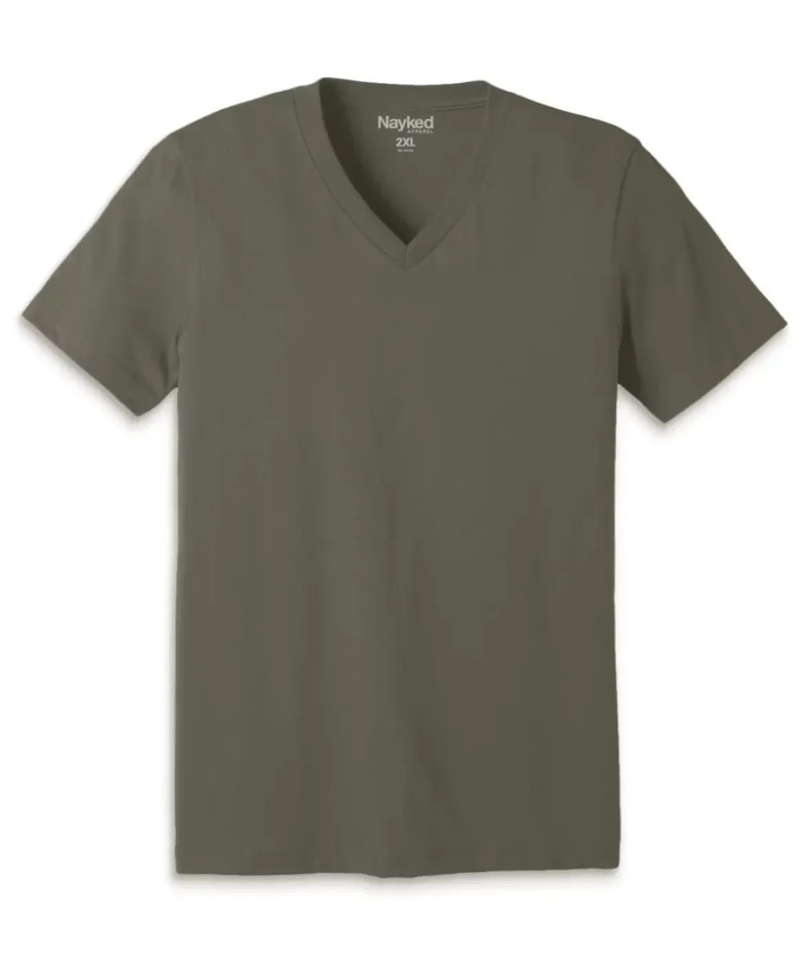 Nayked Apparel T-Shirts>Men'S Classic Cotton Big Short Sleeve V-Neck T-Shirt