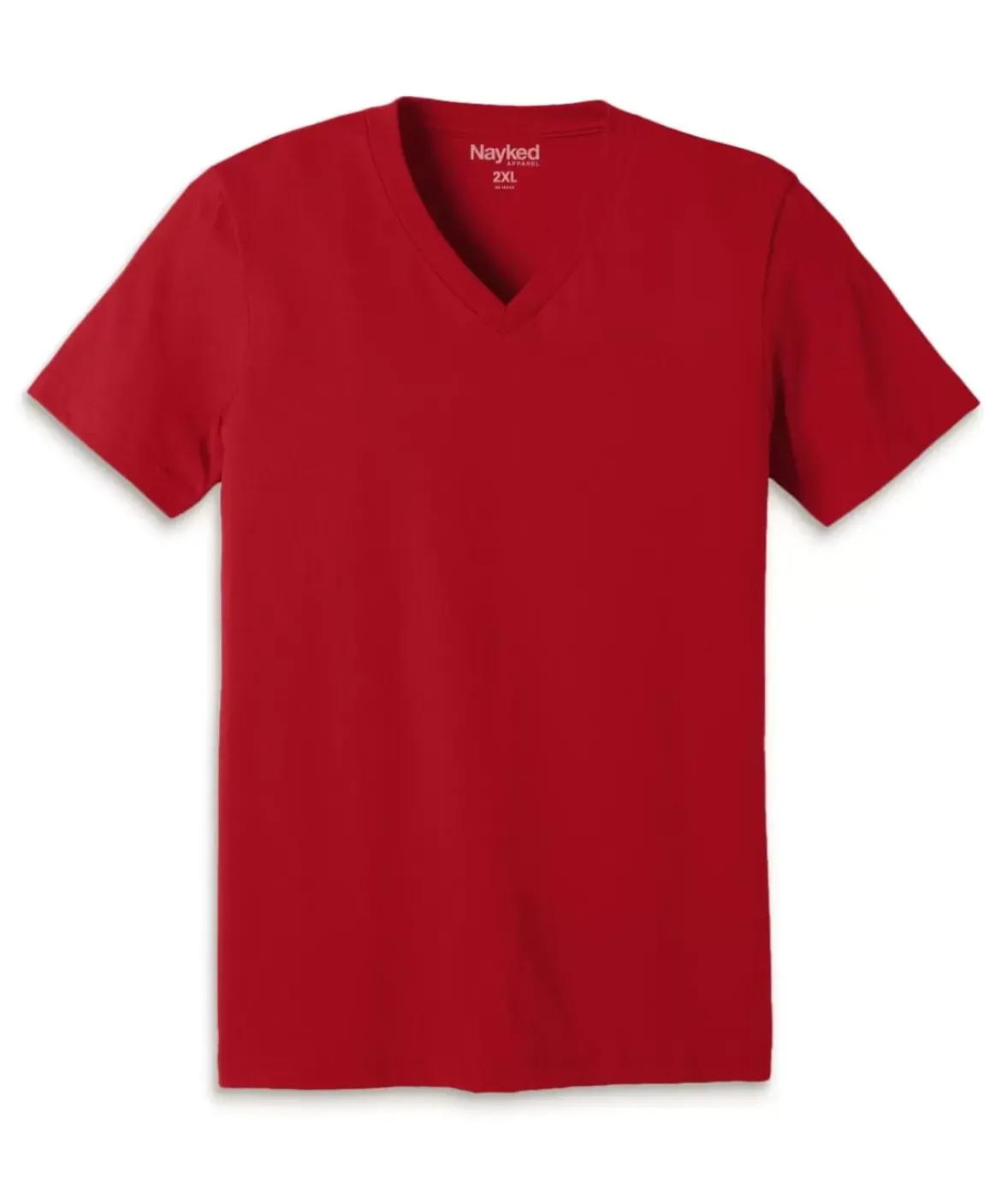 Nayked Apparel T-Shirts>Men'S Classic Cotton Big Short Sleeve V-Neck T-Shirt
