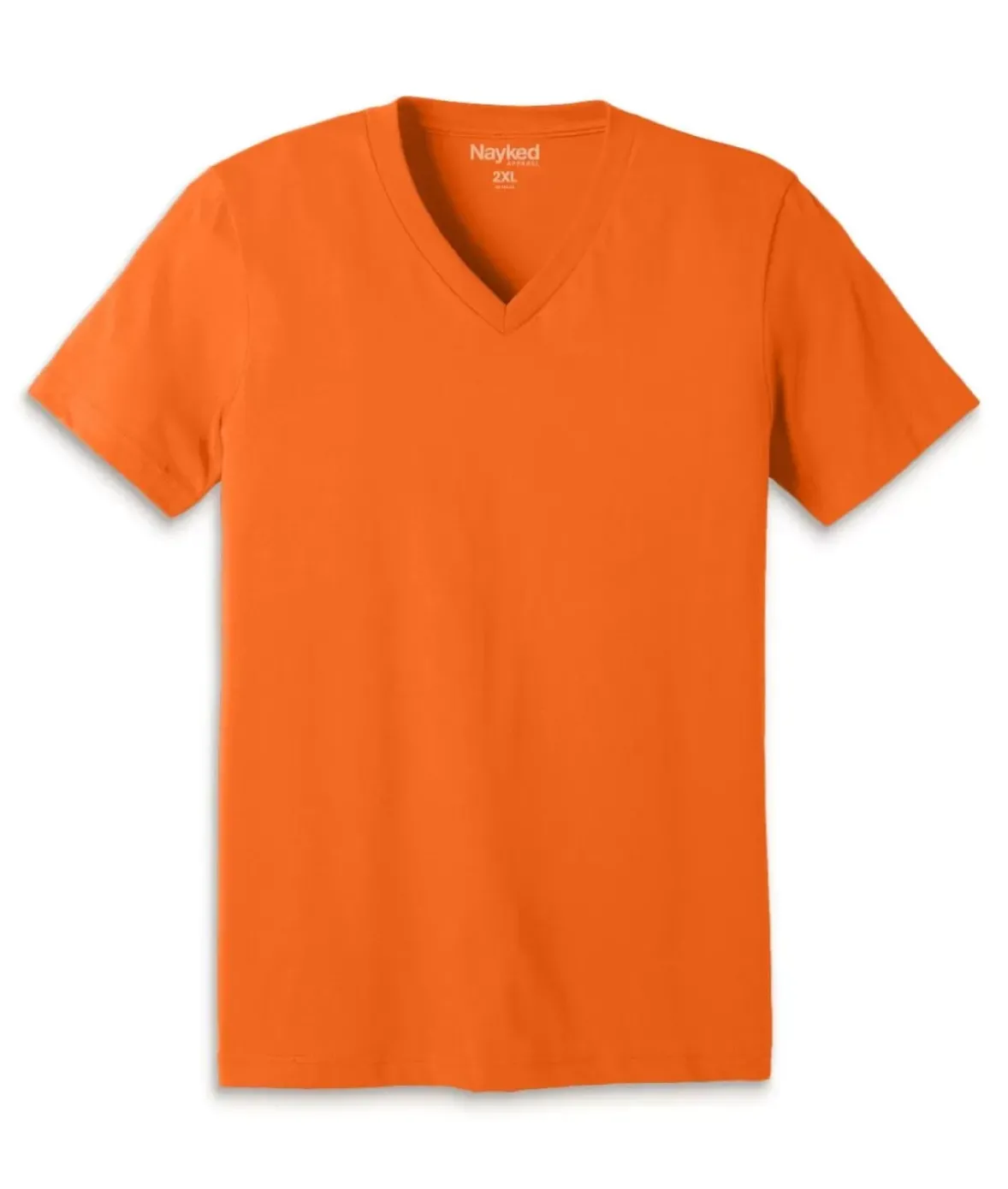 Nayked Apparel Shirts>Men'S Classic Cotton Big Short Sleeve V-Neck T-Shirt