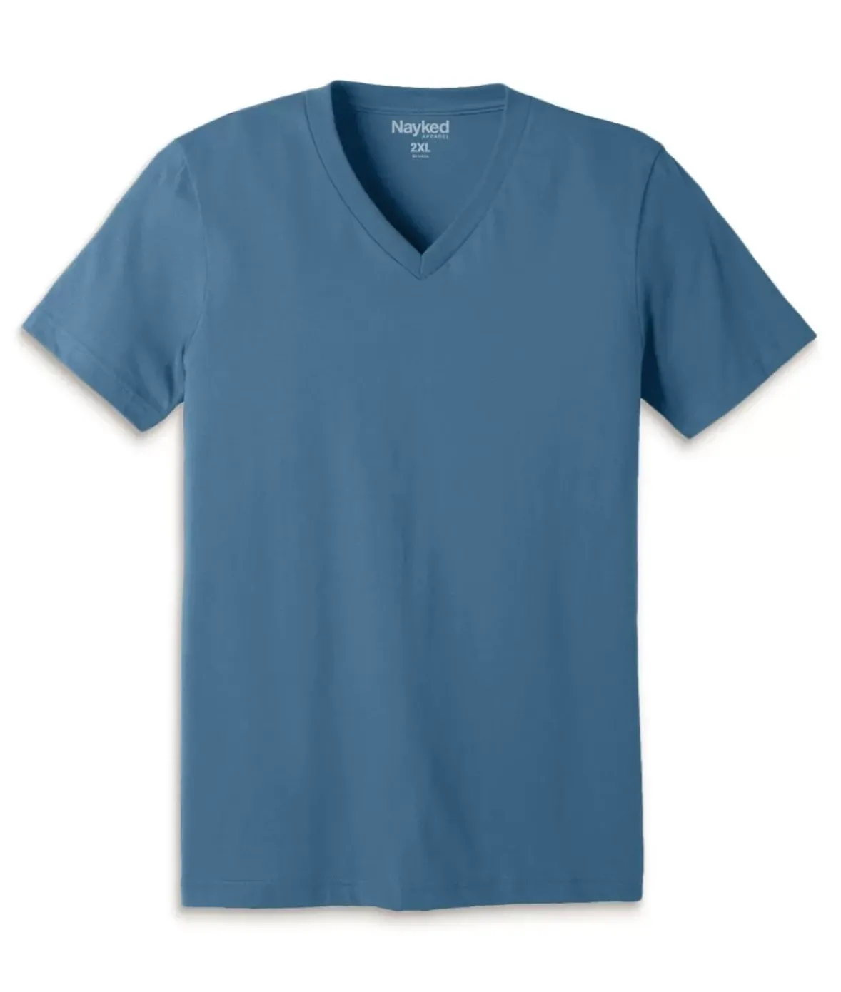 Nayked Apparel Shirts>Men'S Classic Cotton Big Short Sleeve V-Neck T-Shirt