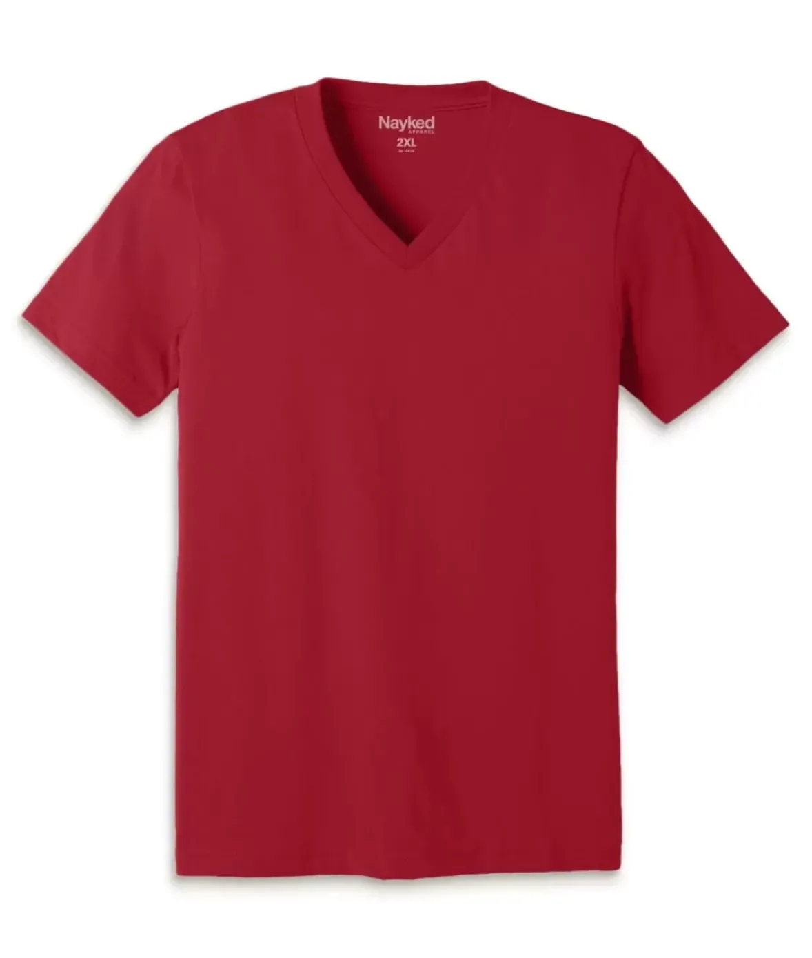 Nayked Apparel Shirts>Men'S Classic Cotton Big Short Sleeve V-Neck T-Shirt