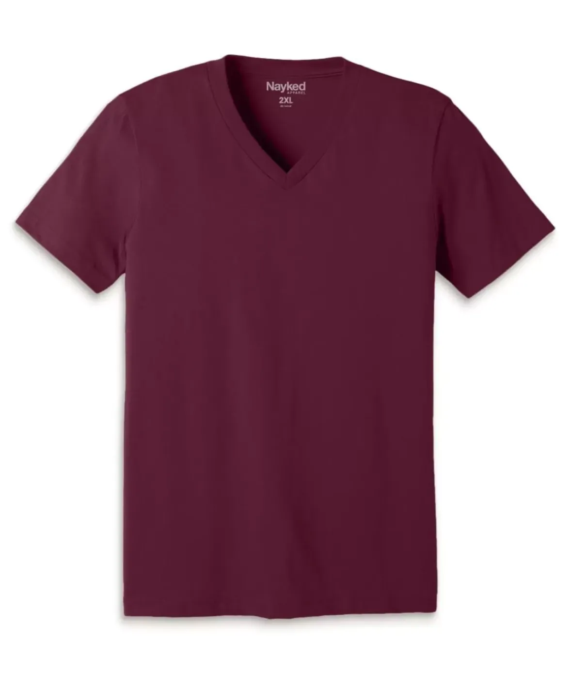 Nayked Apparel Shirts>Men'S Classic Cotton Big Short Sleeve V-Neck T-Shirt