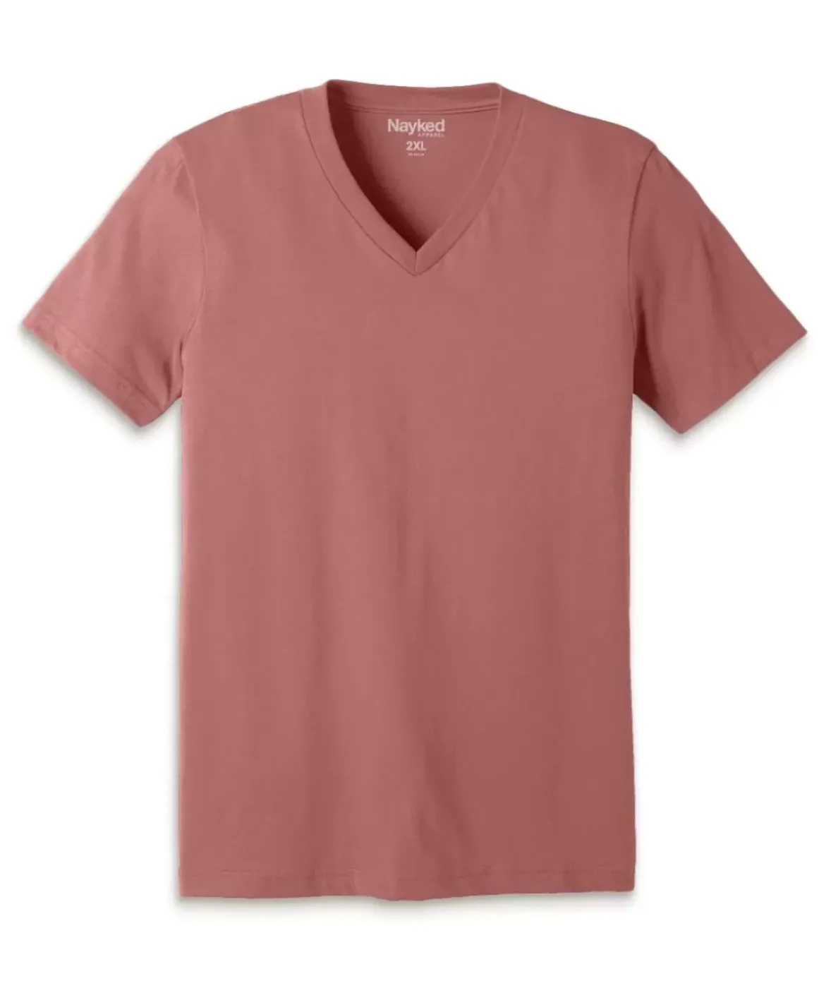 Nayked Apparel Shirts>Men'S Classic Cotton Big Short Sleeve V-Neck T-Shirt