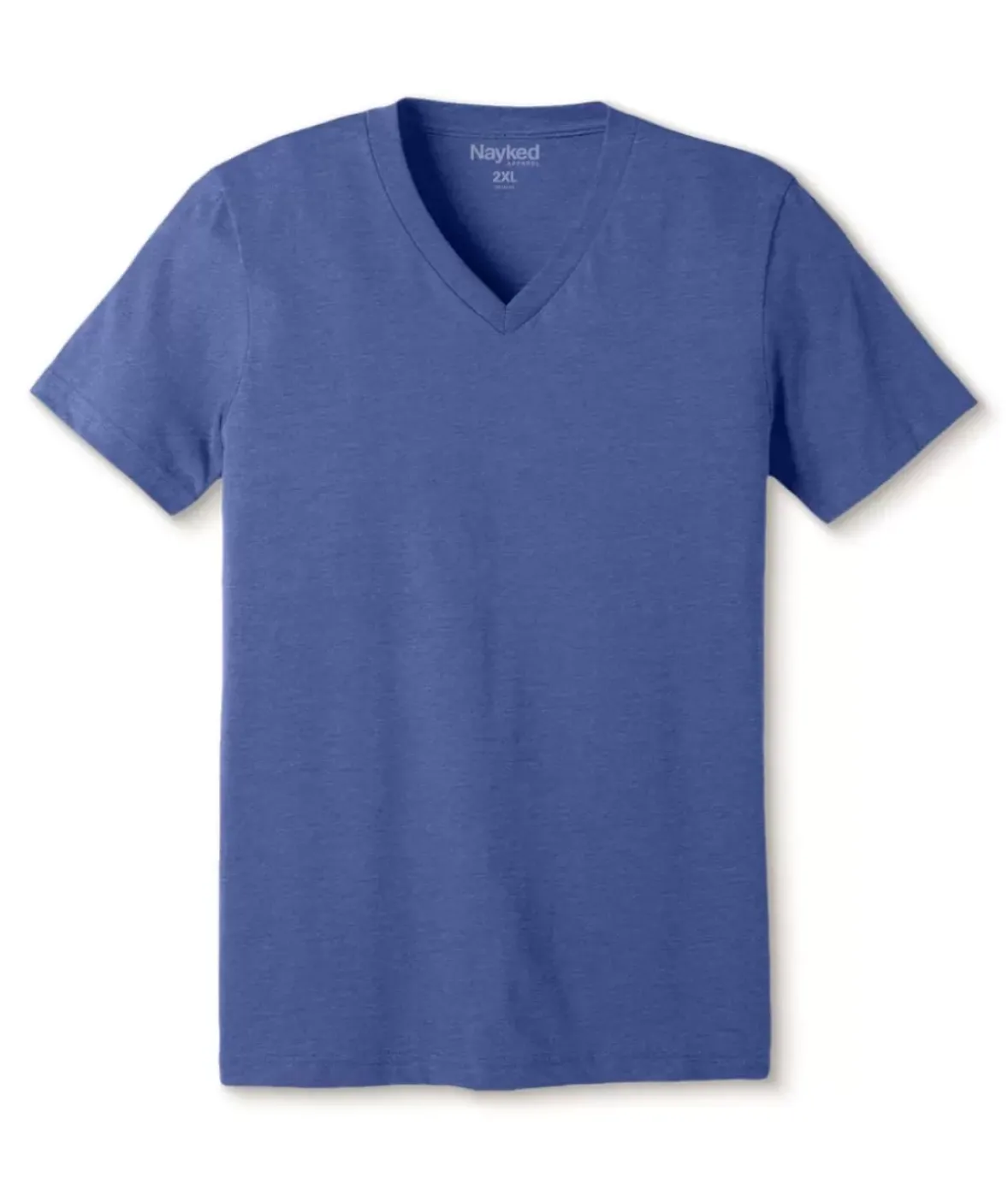 Nayked Apparel T-Shirts>Men'S Classic Soft Heathered Big Short Sleeve V-Neck T-Shirt