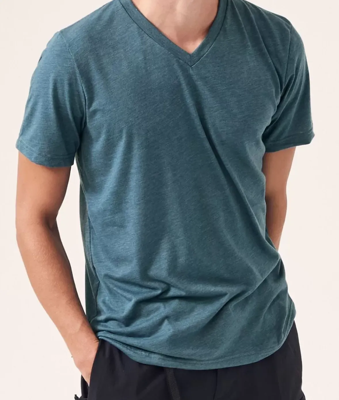 Nayked Apparel T-Shirts>Men'S Classic Soft Heathered Short Sleeve V-Neck T-Shirt