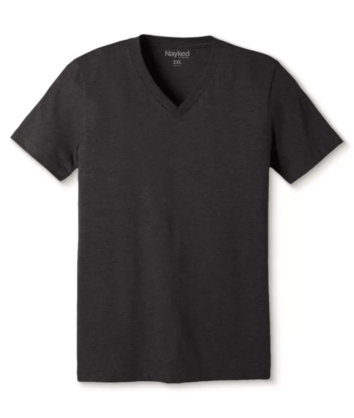 Nayked Apparel Shirts>Men'S Classic Soft Heathered Big Short Sleeve V-Neck T-Shirt