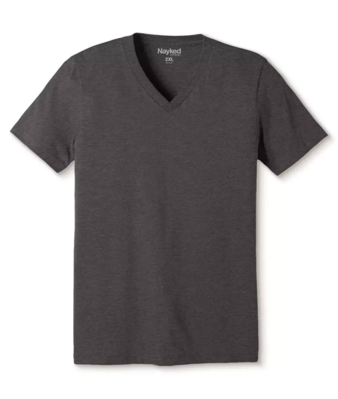 Nayked Apparel Shirts>Men'S Classic Soft Heathered Big Short Sleeve V-Neck T-Shirt