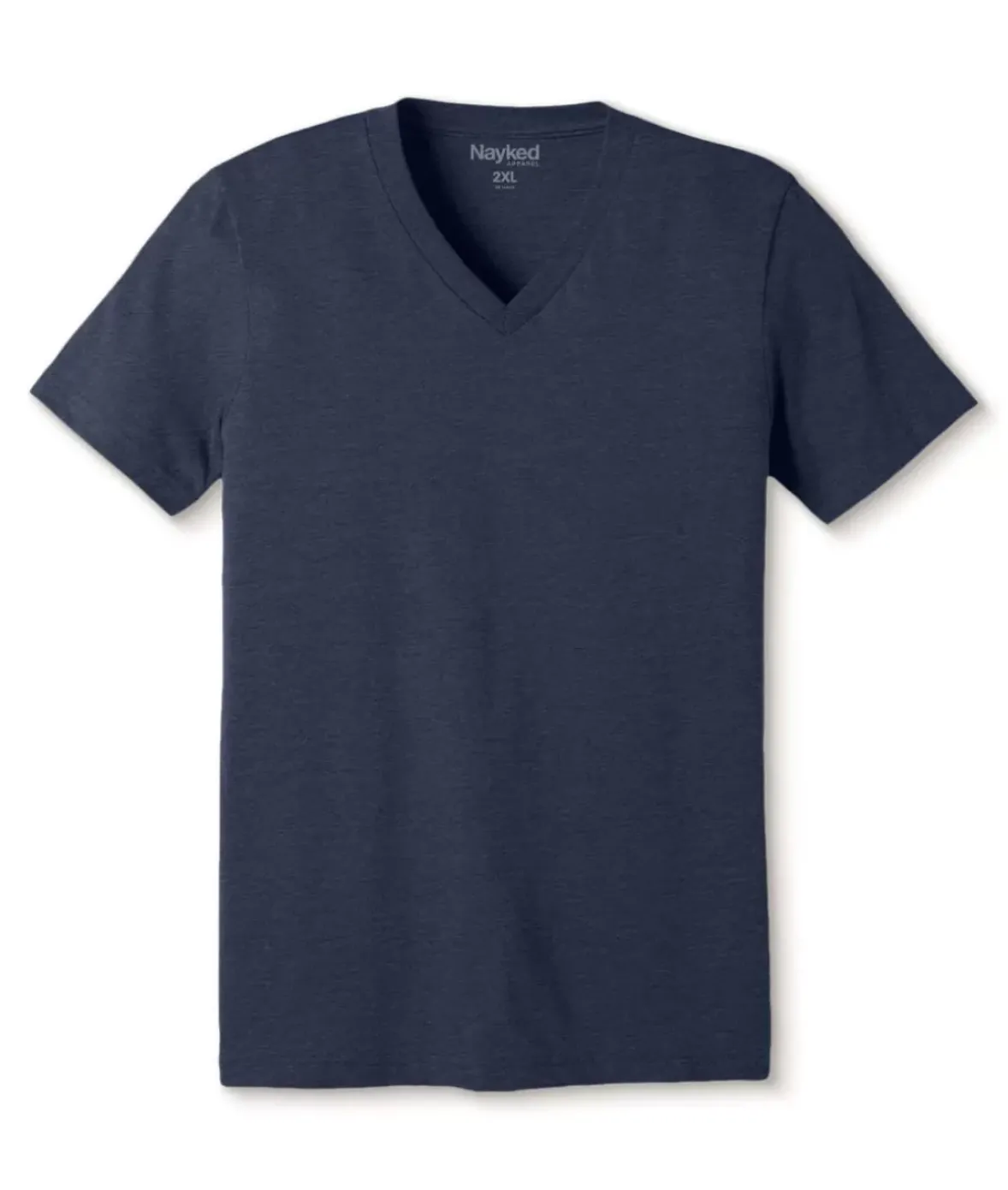 Nayked Apparel Shirts>Men'S Classic Soft Heathered Big Short Sleeve V-Neck T-Shirt