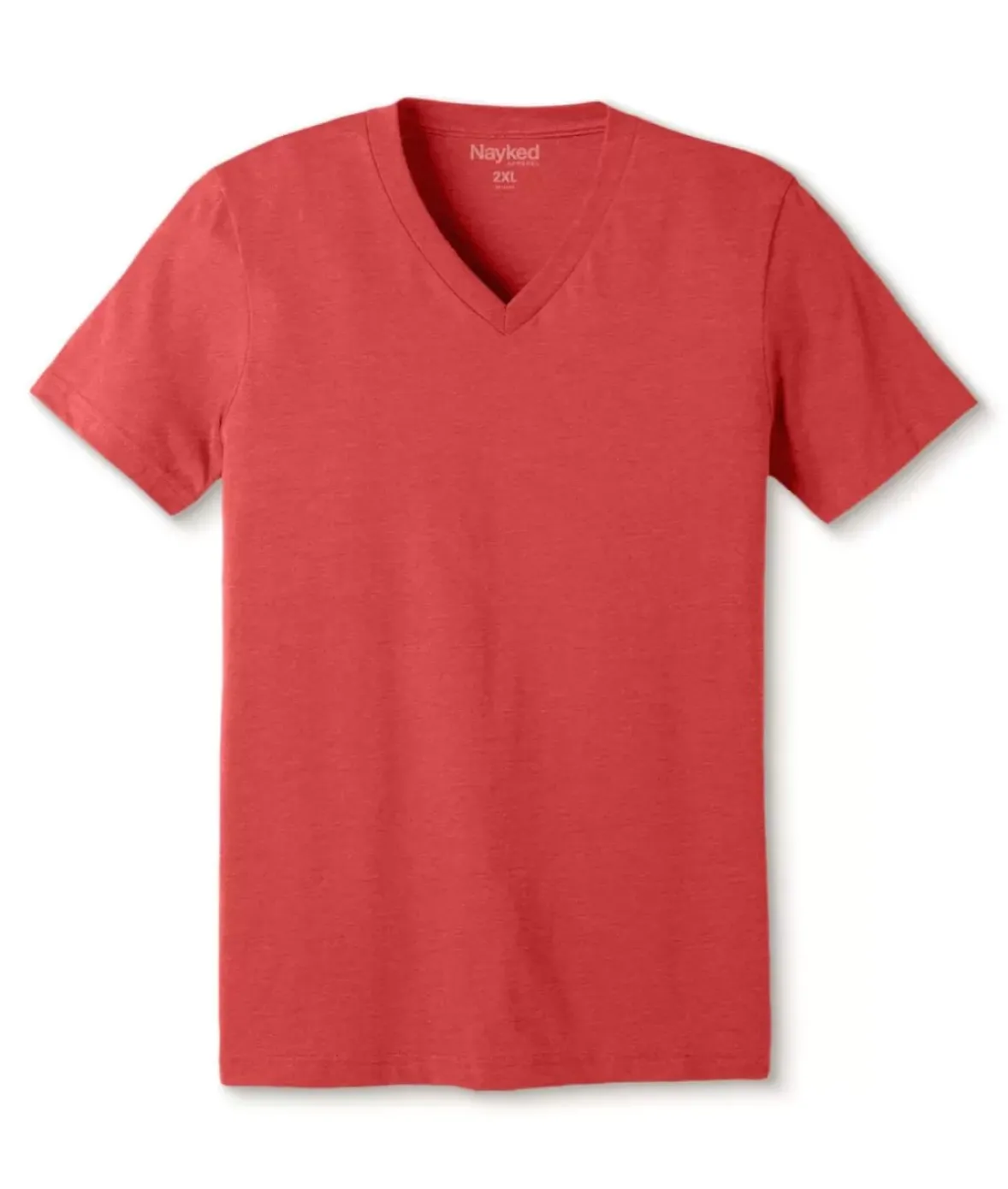 Nayked Apparel Shirts>Men'S Classic Soft Heathered Big Short Sleeve V-Neck T-Shirt