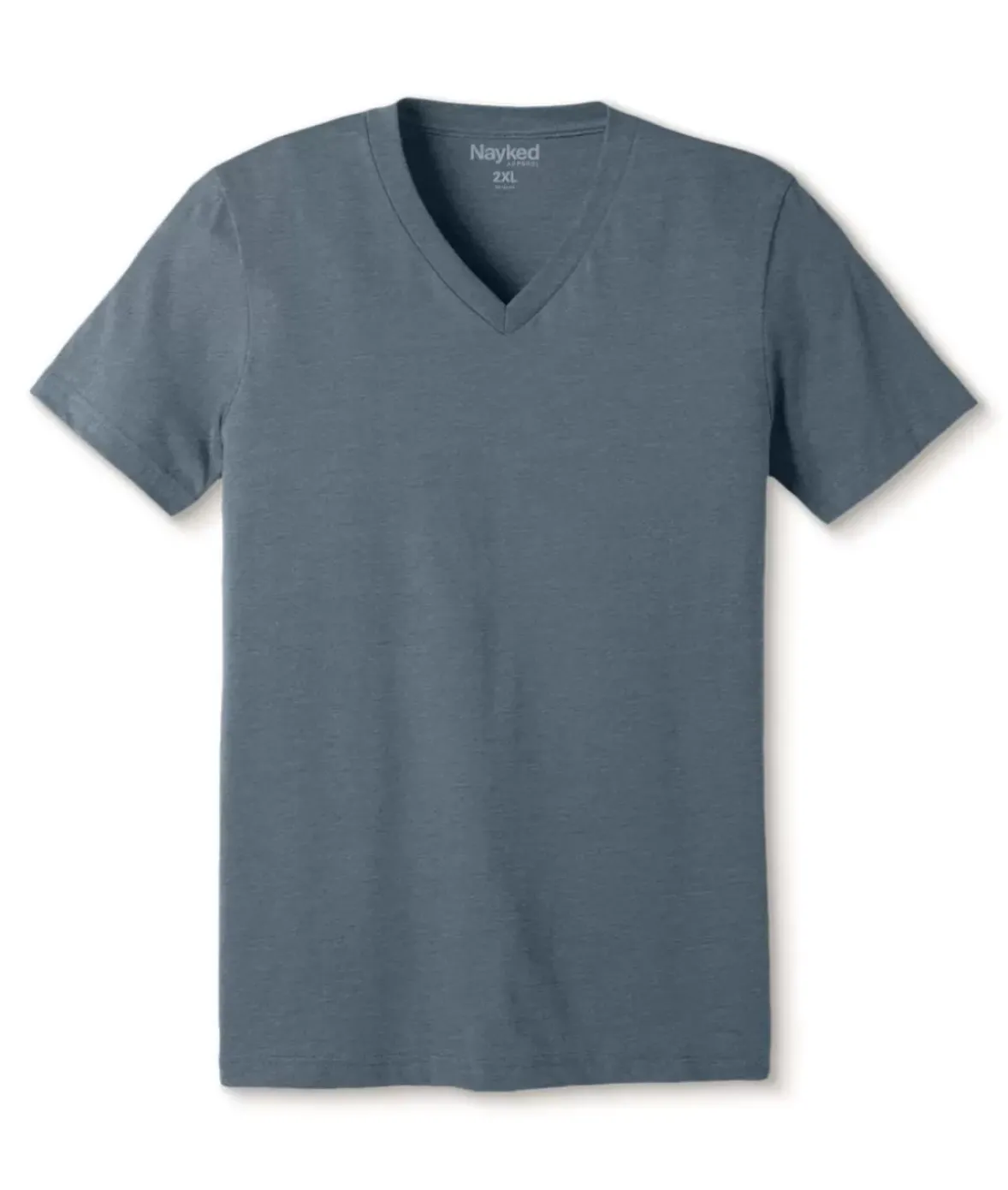 Nayked Apparel Shirts>Men'S Classic Soft Heathered Big Short Sleeve V-Neck T-Shirt