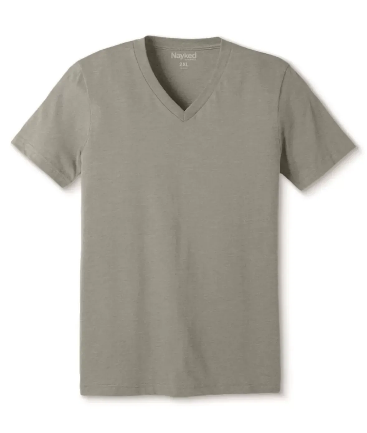 Nayked Apparel Shirts>Men'S Classic Soft Heathered Big Short Sleeve V-Neck T-Shirt