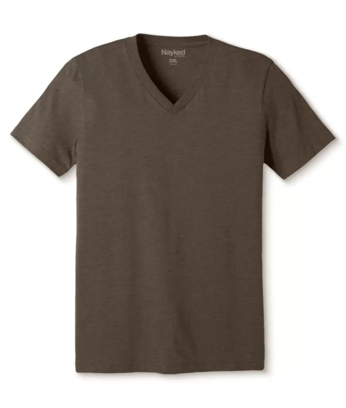 Nayked Apparel Shirts>Men'S Classic Soft Heathered Big Short Sleeve V-Neck T-Shirt