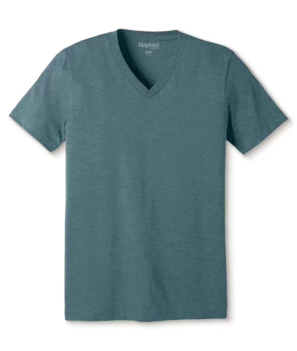 Nayked Apparel Shirts>Men'S Classic Soft Heathered Big Short Sleeve V-Neck T-Shirt