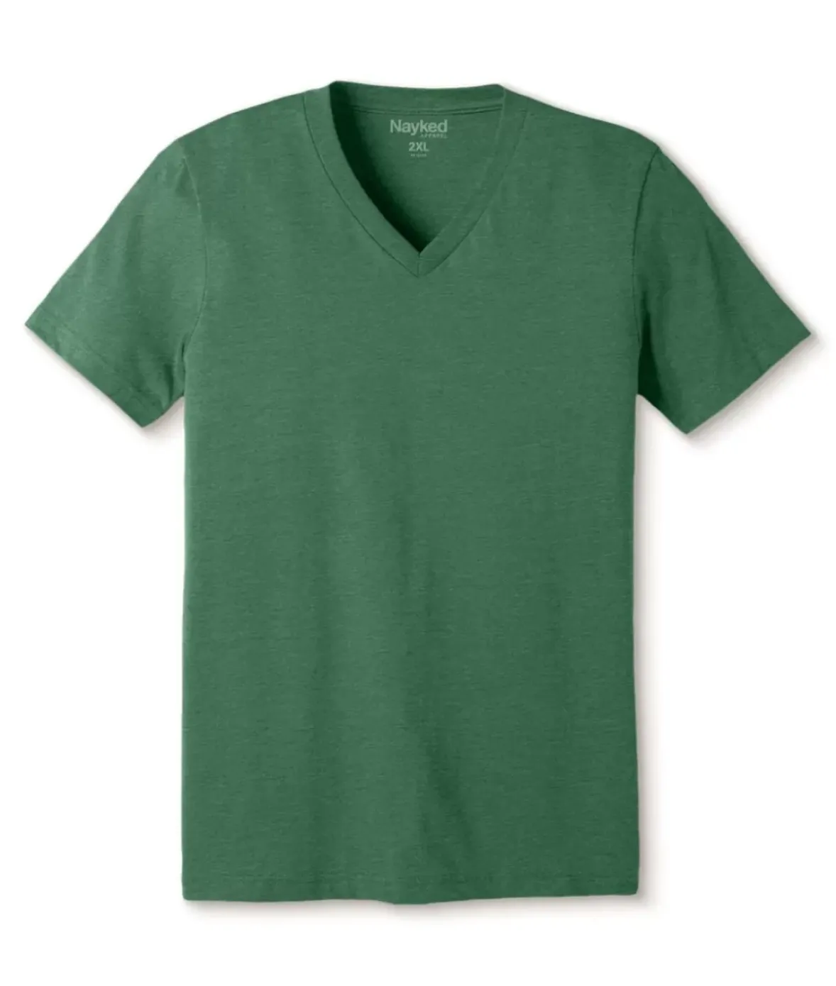 Nayked Apparel Shirts>Men'S Classic Soft Heathered Big Short Sleeve V-Neck T-Shirt