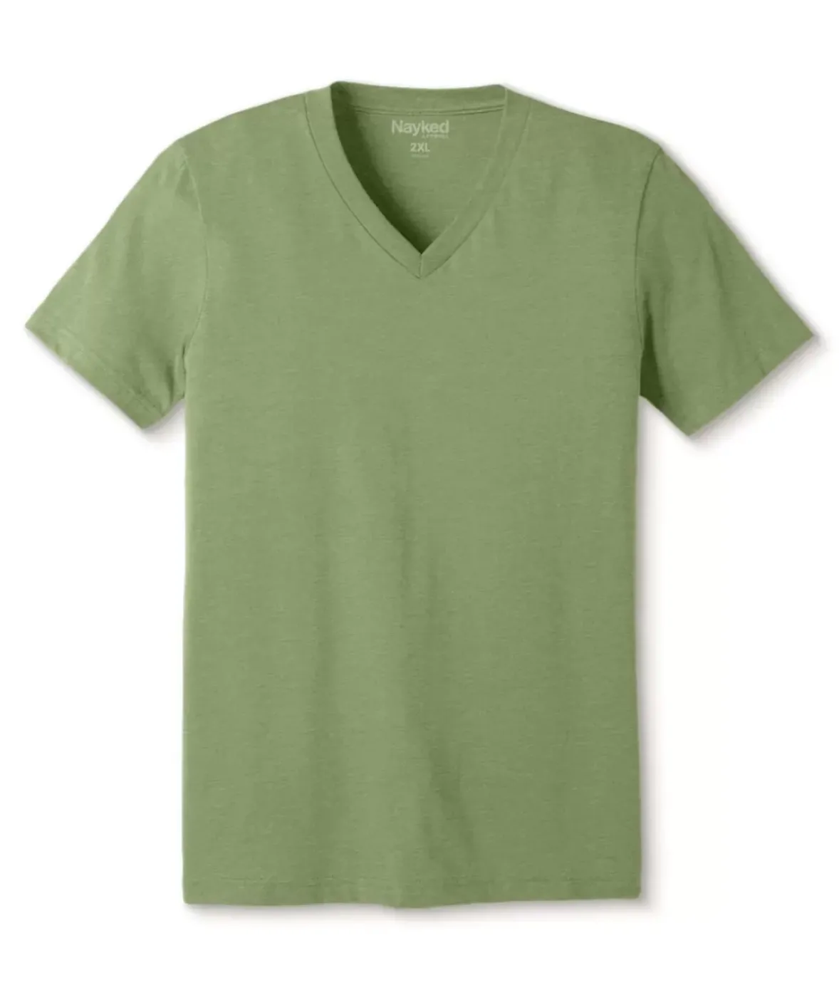 Nayked Apparel Shirts>Men'S Classic Soft Heathered Big Short Sleeve V-Neck T-Shirt