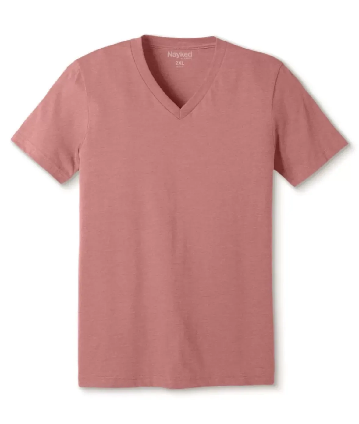 Nayked Apparel Shirts>Men'S Classic Soft Heathered Big Short Sleeve V-Neck T-Shirt