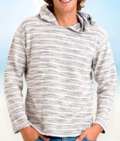 Nayked Apparel Shirts>Men'S Cotton/Poly Striped French Terry Hoodie/Discontinued