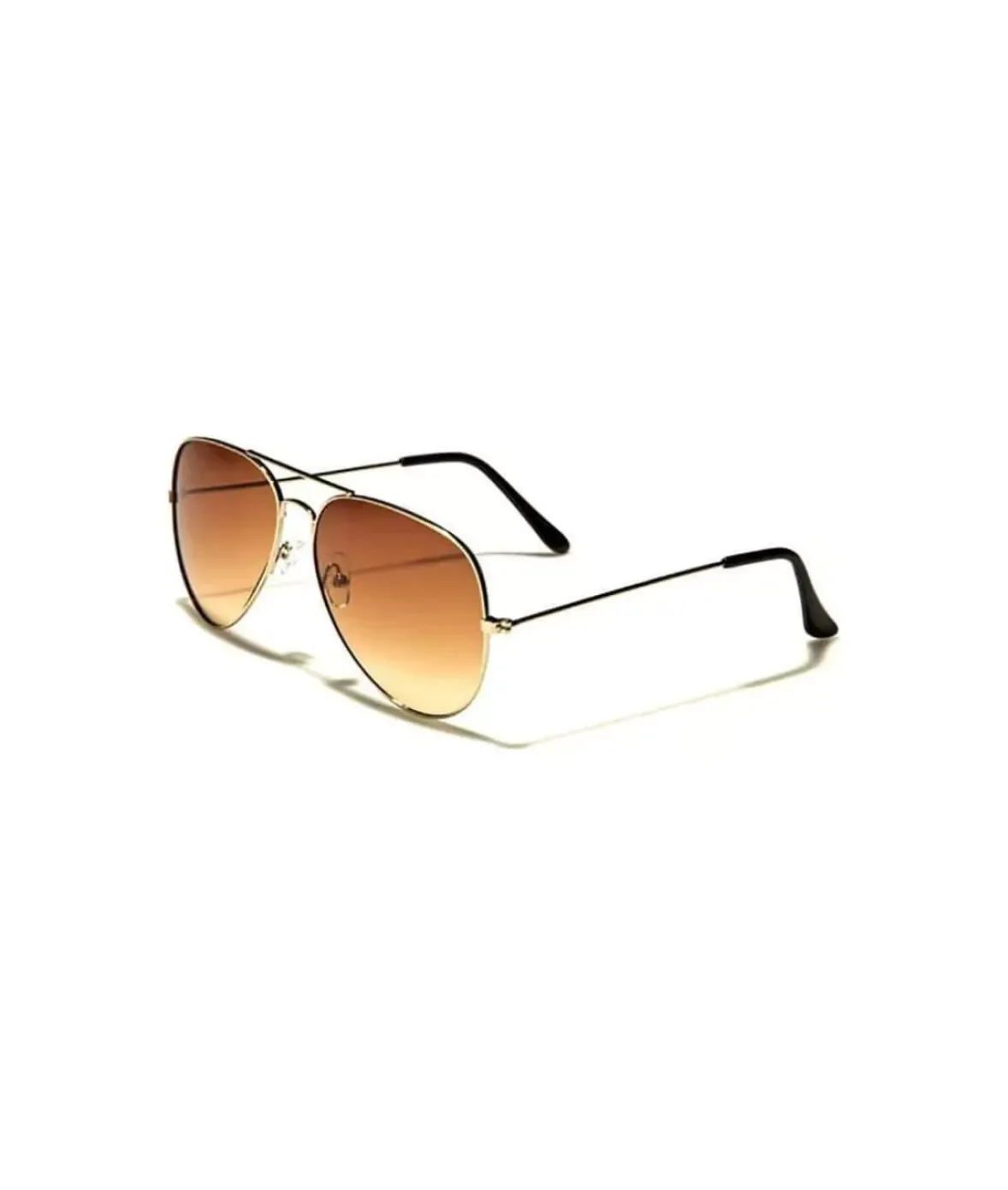 Nayked Apparel Accessories>Men'S Gold Aviator Sunglasses, Lifetime Guarantee