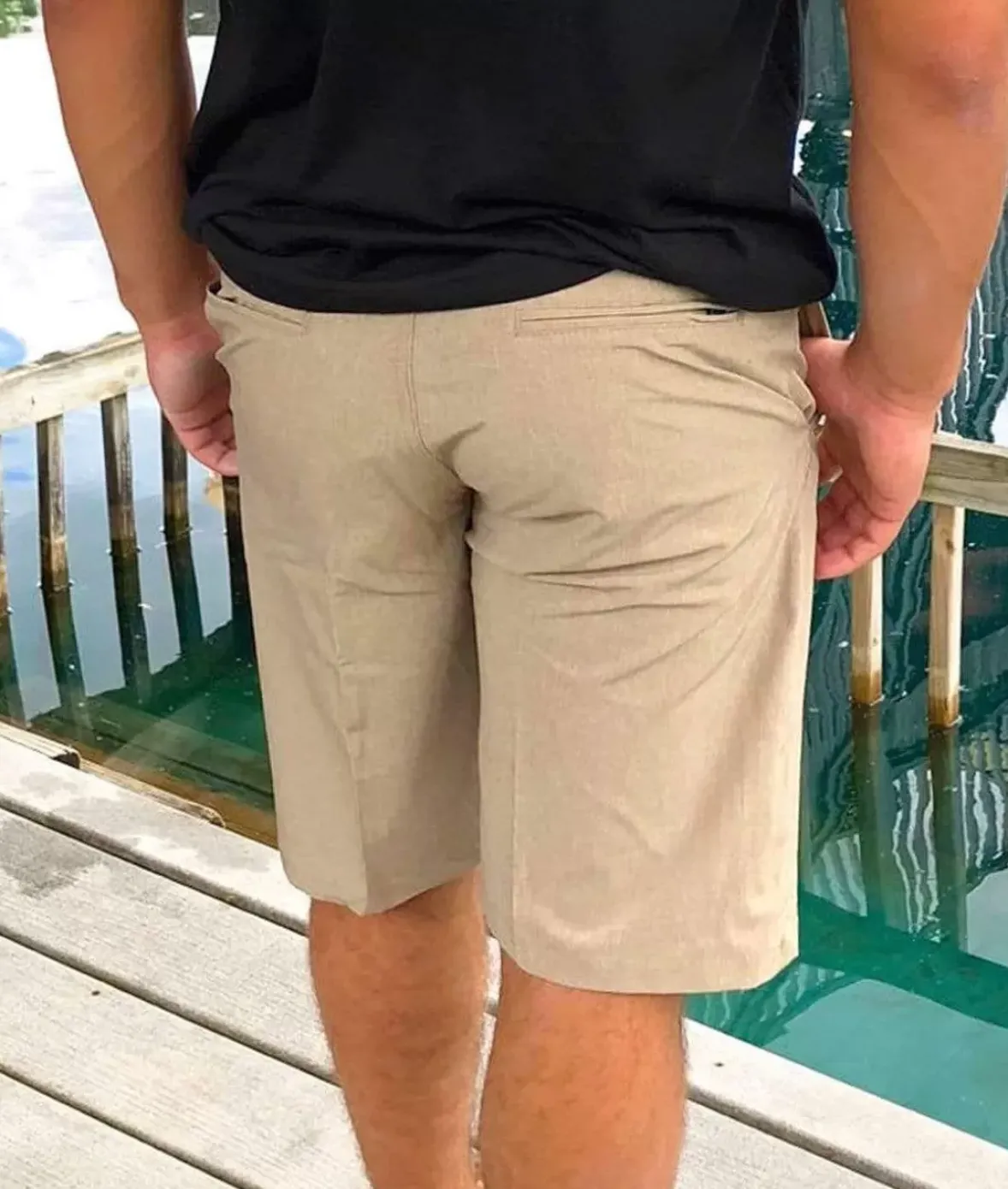 Nayked Apparel Swim>Men'S Khaki Hybrid Stretch Short