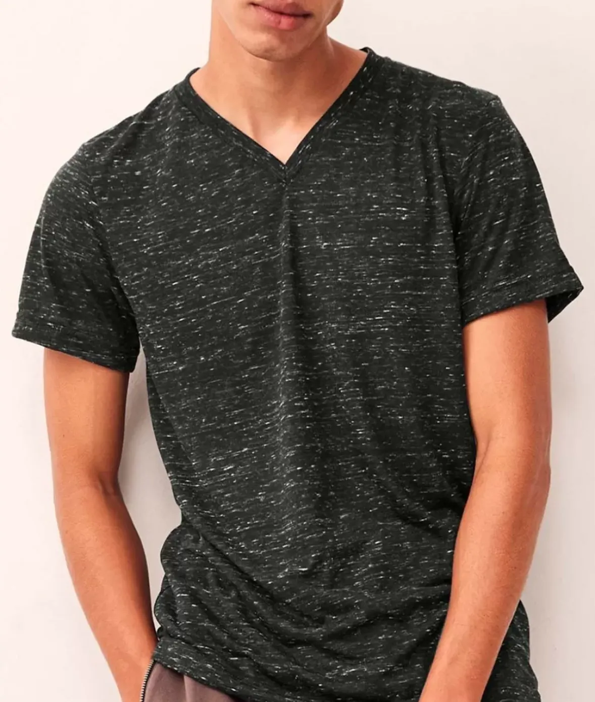 Nayked Apparel T-Shirts>Men'S Marbled Jersey V-Neck T-Shirt