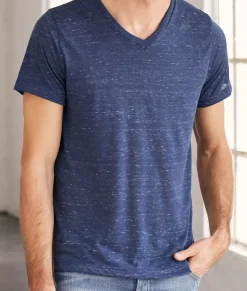 Nayked Apparel T-Shirts>Men'S Marbled Jersey V-Neck T-Shirt