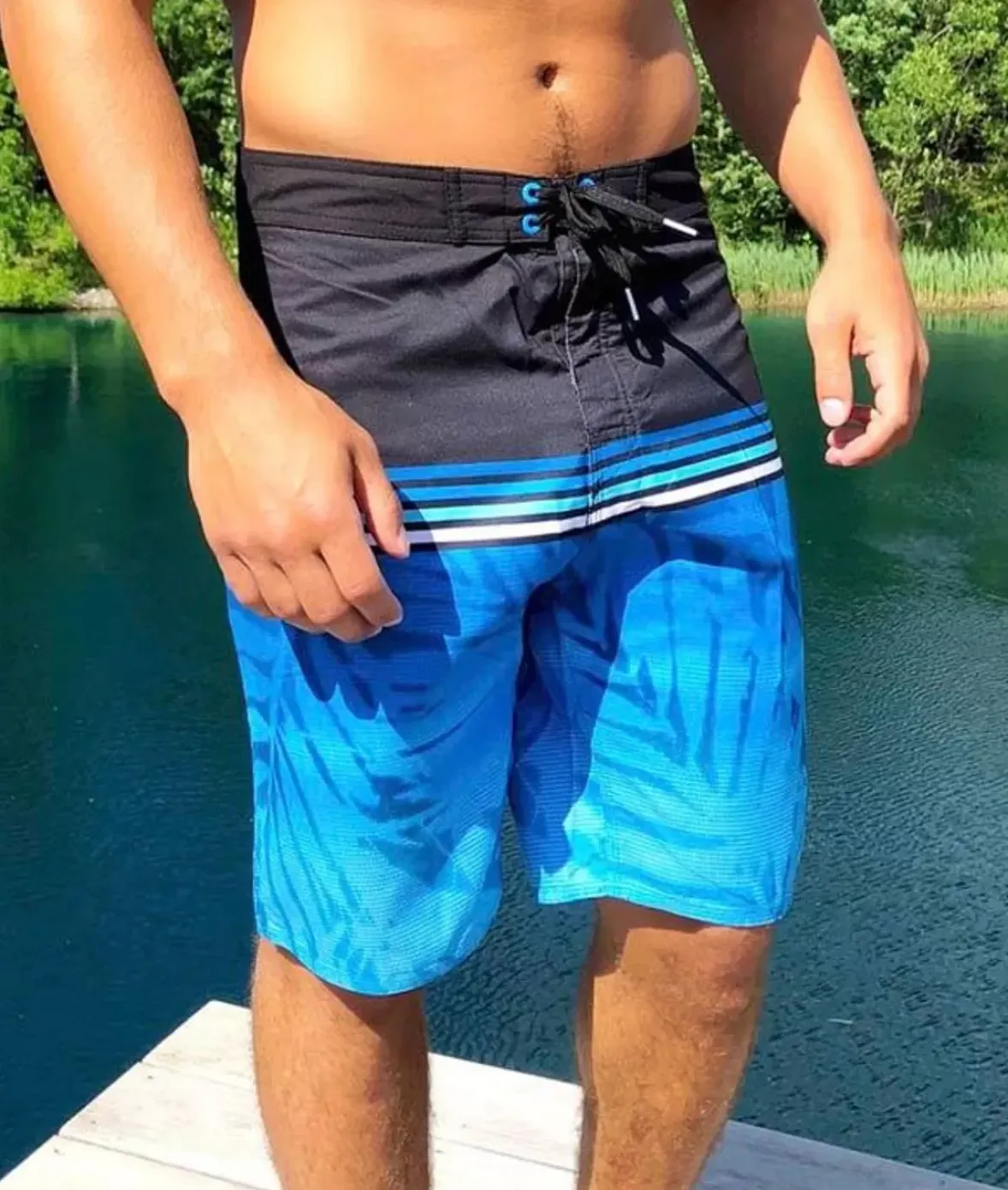 Nayked Apparel Bottoms>Men'S Palm Tree Board Short/Discontinued