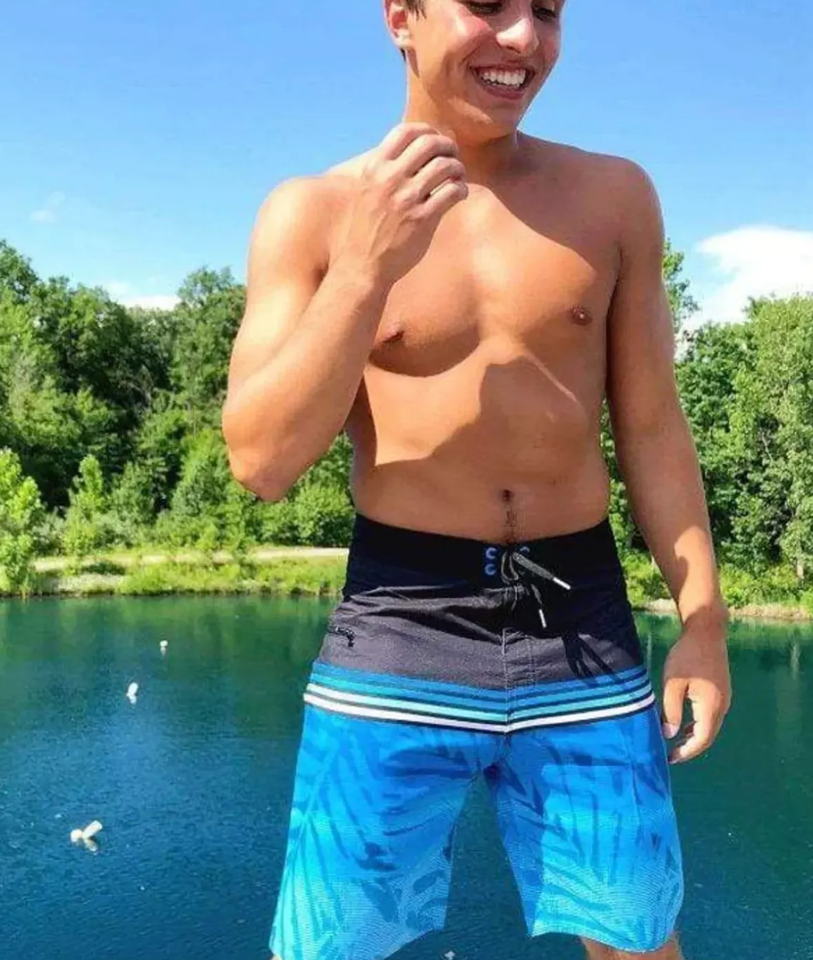 Nayked Apparel Swim>Men'S Palm Tree Board Short/Discontinued