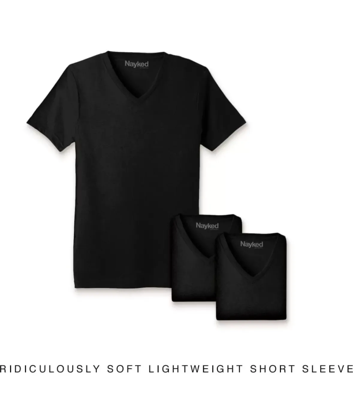 Nayked Apparel Shirts>Men'S 3Pk Ridiculously Soft Lightweight V-Neck T-Shirt