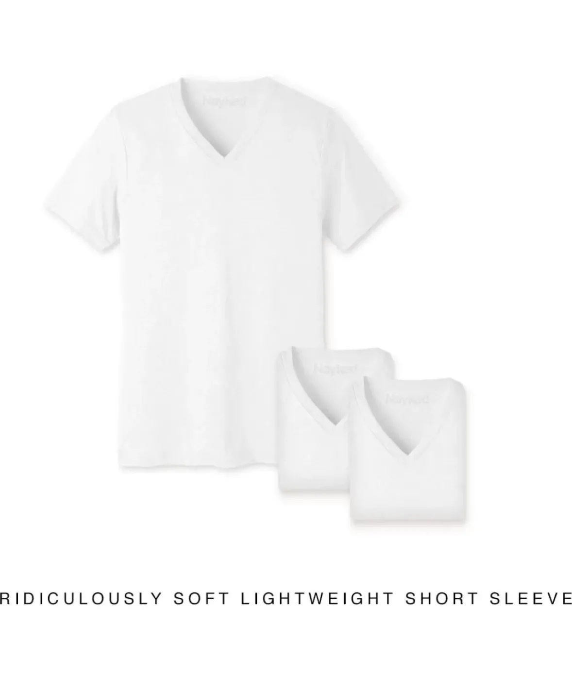 Nayked Apparel Shirts>Men'S 3Pk Ridiculously Soft Lightweight V-Neck T-Shirt
