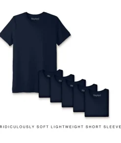 Nayked Apparel T-Shirt Packs>Men'S 6Pk Ridiculously Soft Lightweight Crew Neck T-Shirt