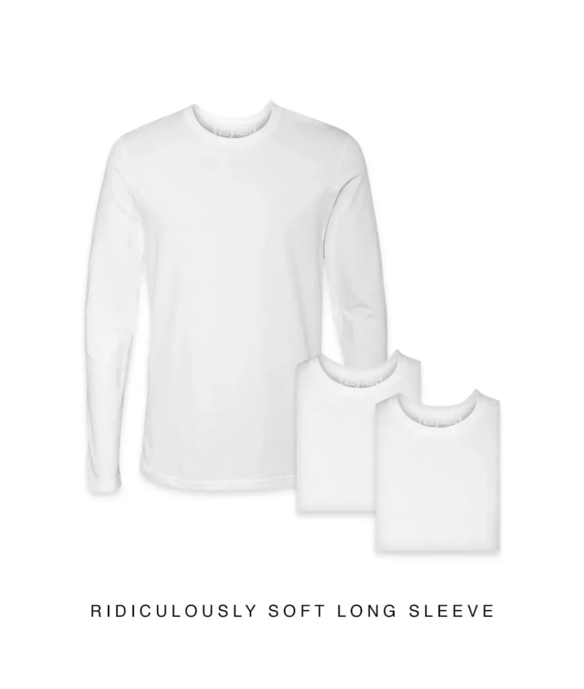Nayked Apparel T-Shirt Packs>Men'S 3Pk Ridiculously Soft Long Sleeve 100% Cotton T-Shirt