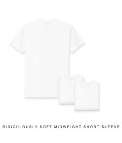 Nayked Apparel Shirts>Men'S 3Pk Ridiculously Soft Midweight Crew T-Shirt