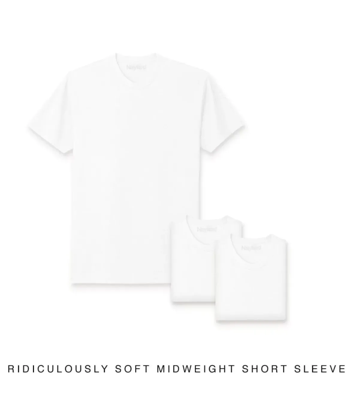 Nayked Apparel T-Shirts>Men'S 3Pk Ridiculously Soft Midweight Crew T-Shirt