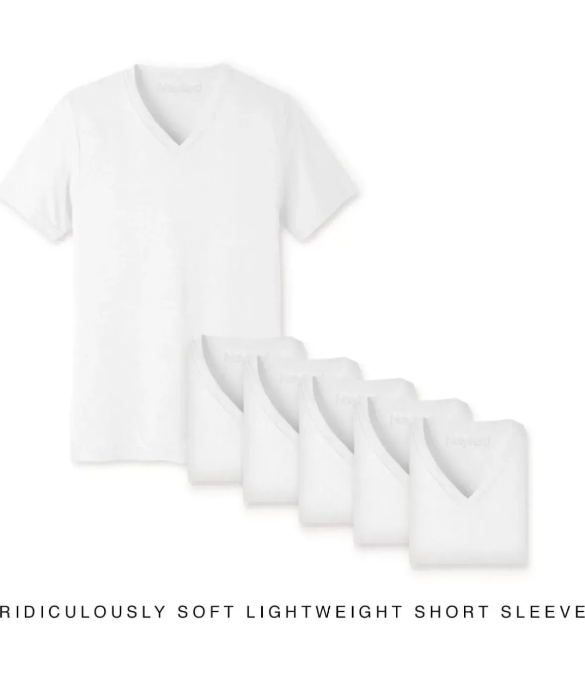 Nayked Apparel Shirts>Men'S 6Pk Ridiculously Soft Lightweight V-Neck T-Shirt