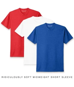 Nayked Apparel T-Shirts>Men'S 3Pk Ridiculously Soft Midweight Crew T-Shirt Favorites