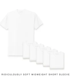 Nayked Apparel T-Shirts>Men'S 6Pk Ridiculously Soft Midweight Crew T-Shirt