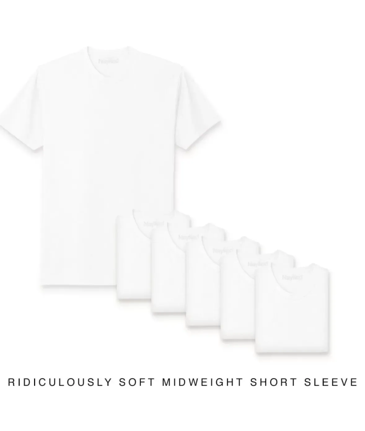 Nayked Apparel T-Shirts>Men'S 6Pk Ridiculously Soft Midweight Crew T-Shirt
