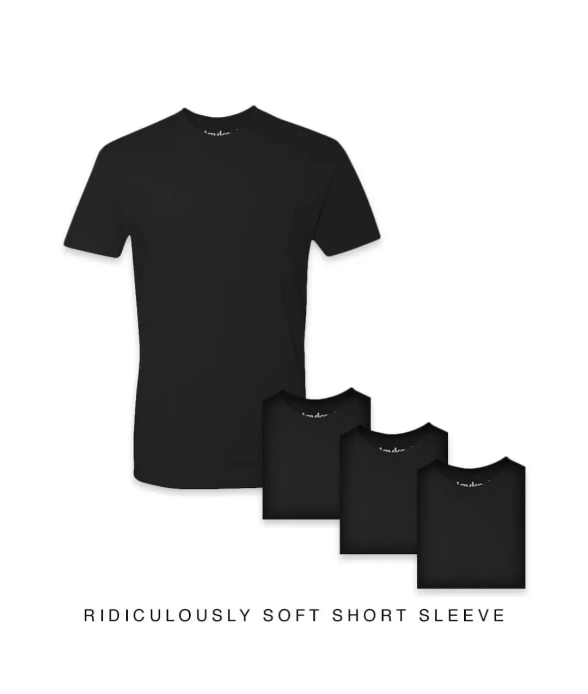 Nayked Apparel T-Shirt Packs>Men'S 4Pk Ridiculously Soft Short Sleeve Crew Neck 100% Cotton T-Shirt